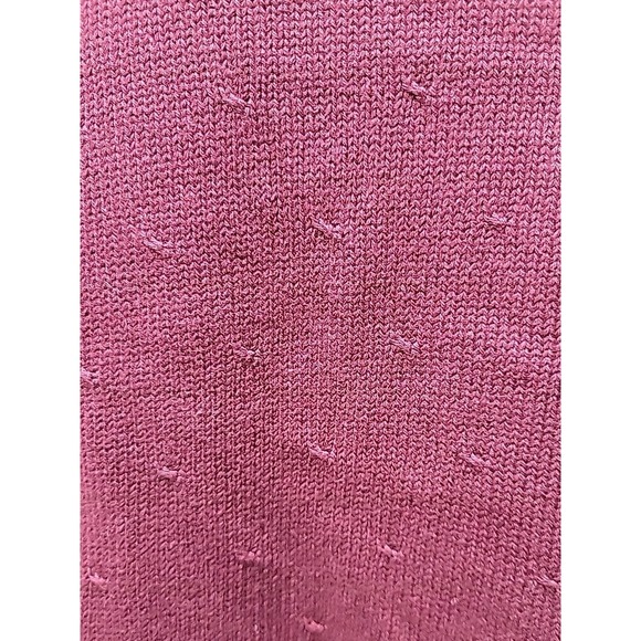 Vtg Charter Club Jane Justin SZ L 100% Cotton Sweater Purple Maroon Embroidered - Picture 7 of 10
